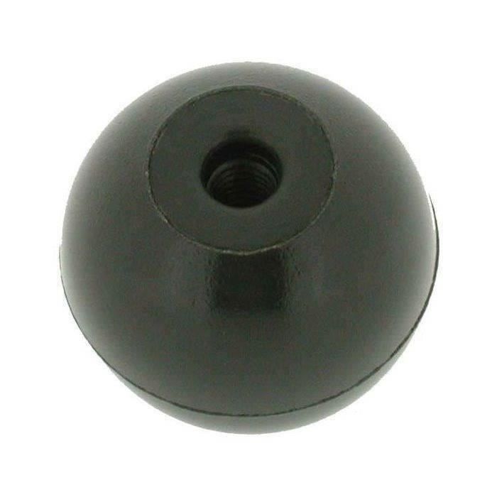LANTRO JS 5pcs boule de bakélite écrou de cuivre incorporé Bouton de Levier à Bille de Changement de Vitesse à Poignée Ronde Noire M10 32mm 