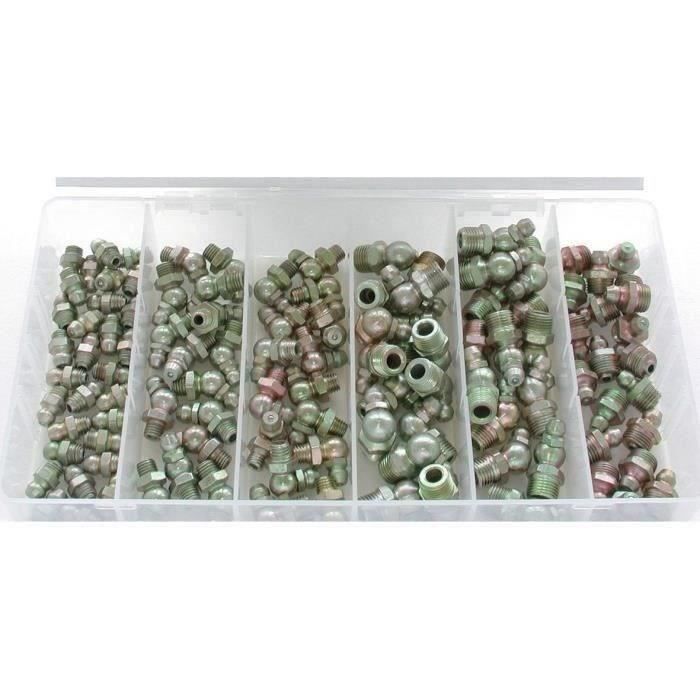 Coffret de graisseurs droits et coudés, filetage américain