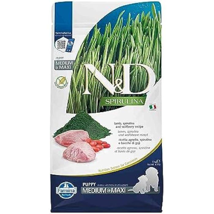 Meilleurs prix pour FARMINA ND Dog Puppy SPIRULINE Medium Maxi Agneau 2 kg