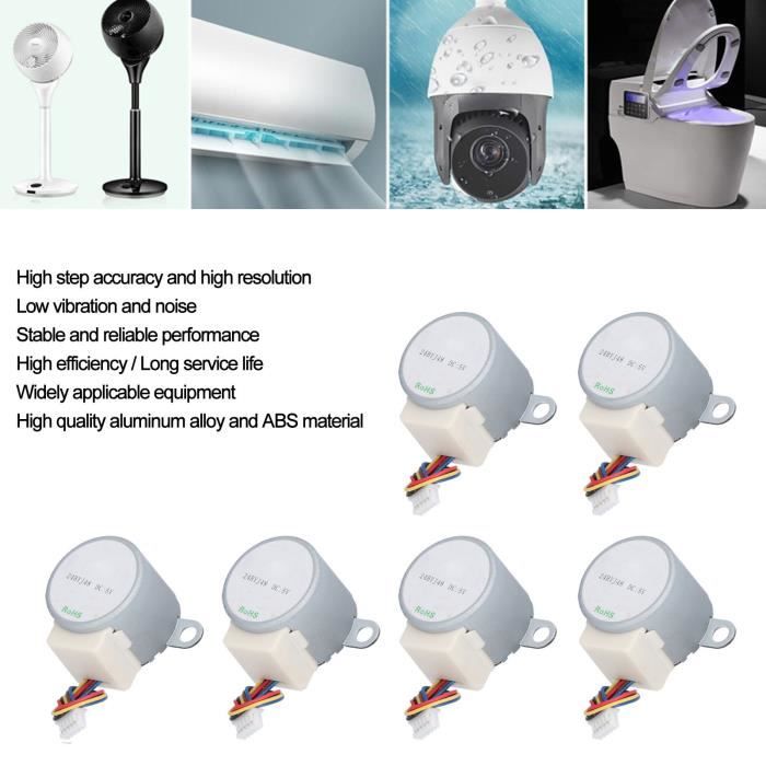 6 Pièces Moteur Pas à Pas Avec Réduction Haute Pour Ventilateurs, Brûleurs, Chauffage Et Équipement Scène - DC 5V - Fiable Et Précis