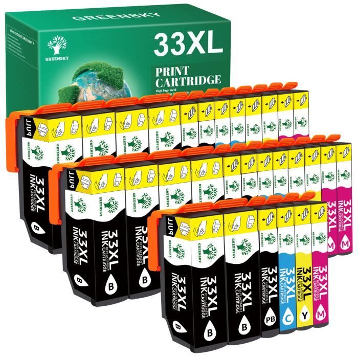 GREENSKY 30 Pack Cartouche Epson XP7100 XP540 XP530 XP640 XP635 XP