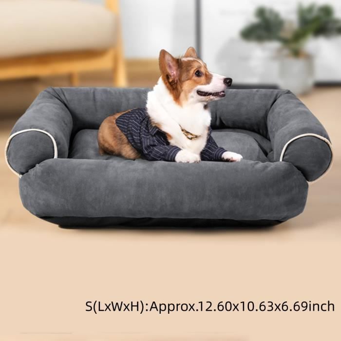 Meilleurs prix pour Lit pour chien lit chaud pour animal de compagnie chien chats lit de couchage chien canapé-lit sac de couchage chenil Gris Foncé S