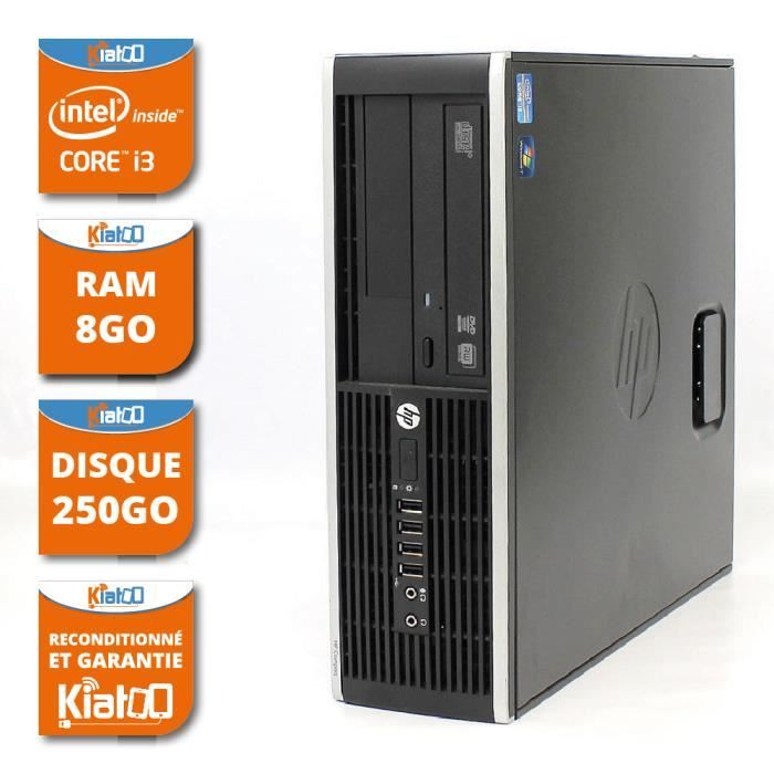 Achat Ordinateur de bureau ordinateur de bureau HP elite 8200 core I3 8go ram 250 go disque dur ,pc de bureau reconditionné ,windows 7 pas cher