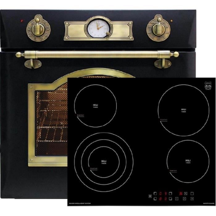 Kaiser EH 6355 Em+KCT 6703 Four électrique encastrable rétro 60cm 67L + plan de cuisson vitrocéramique 60 cm - Kaiser