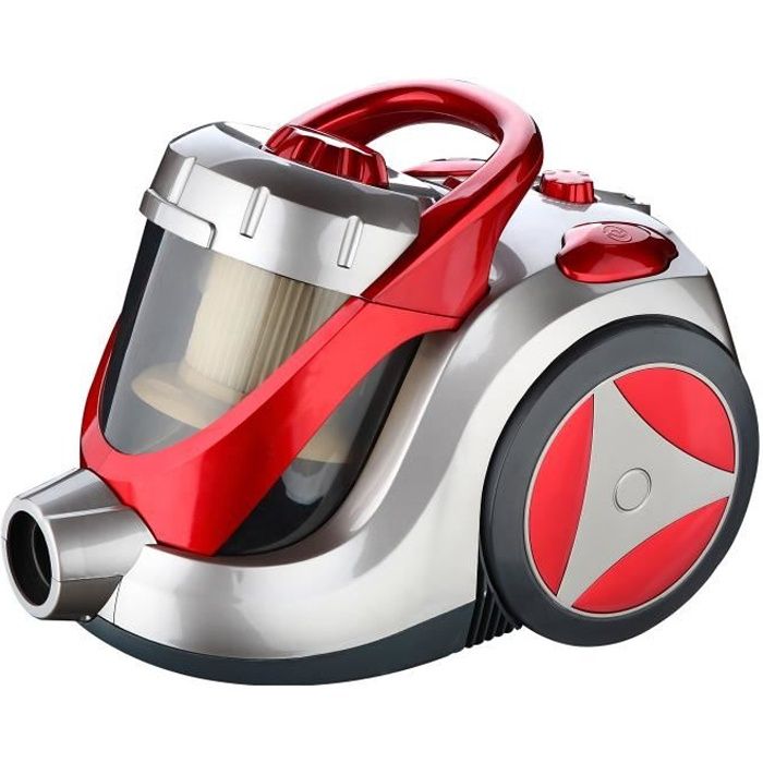 KLAISER - Puissance 1600W - Aspirateur Sans Sac Confort XL Ultra Puissant - Ultra confort, Doté d'une poignée ergonomique