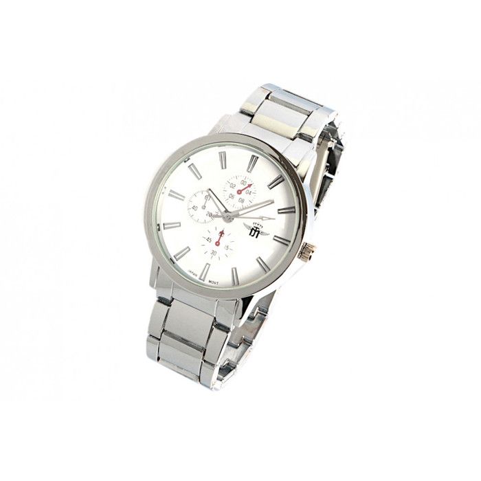 Montre-Michael John-Bracelet Montre Homme Argent Chronographe Metal Tendance Ryel - Gris Montre-Michael John-Bracelet Montre Homme Argent Chronographe Metal Tendance Ryel - Gris