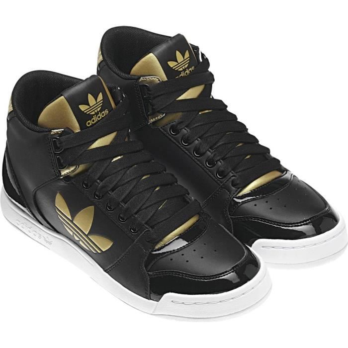 basket adidas noir et or