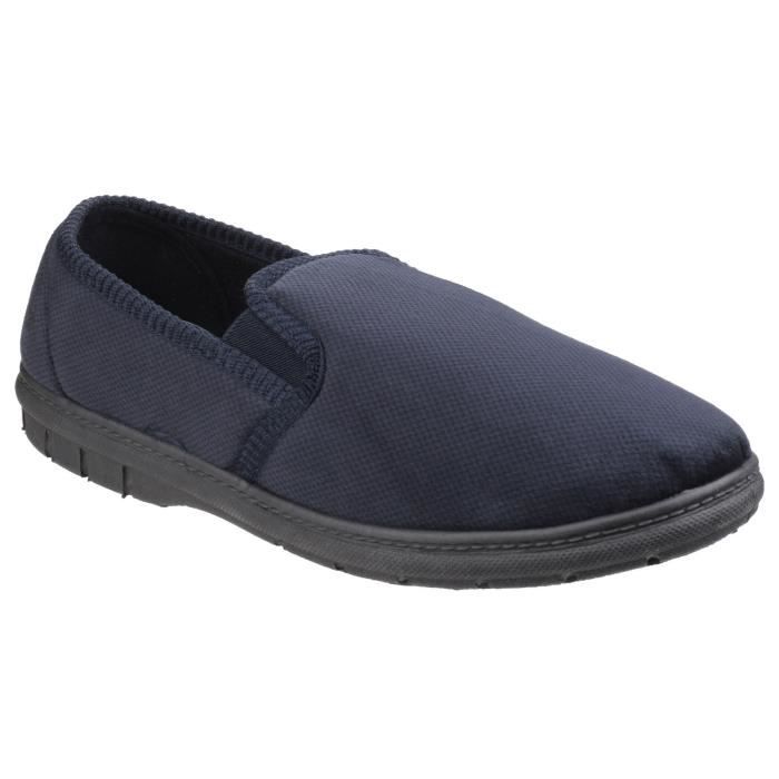 Chaussons Homme Fleet & Foster John Mémoire de forme Bleu marine Confortable Bleu marine