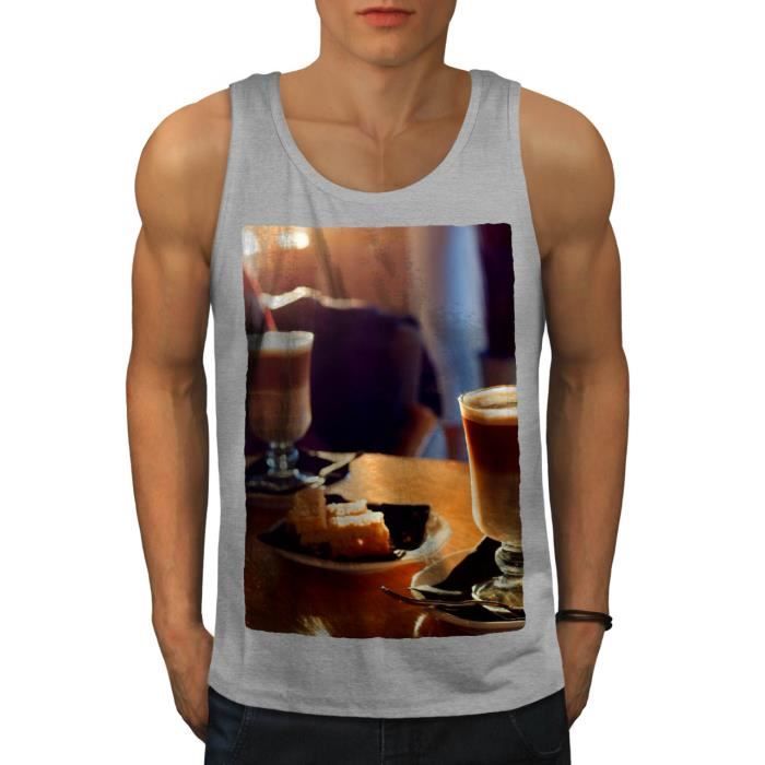 Latte Cafe Gateau Aliments Cafe Casse Croute Men S 2xl Debardeur Wellcoda Gris Achat Vente Debardeur Soldes Sur Cdiscount Des Le Janvier Cdiscount