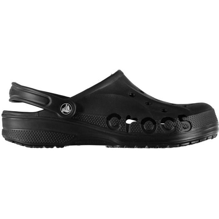 Sabots Cloggs Crocs Baya Homme Noir Caoutchouc Noir
