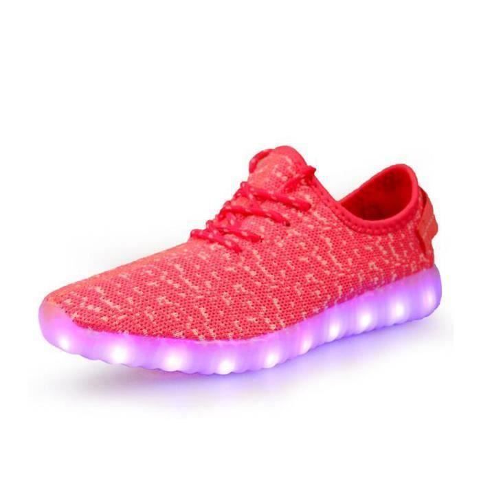 Chaussures De Sport LED Clignotantes Rechargeables USB - Pour Femme Et Homme - 7 Couleurs, Imperméables - 4