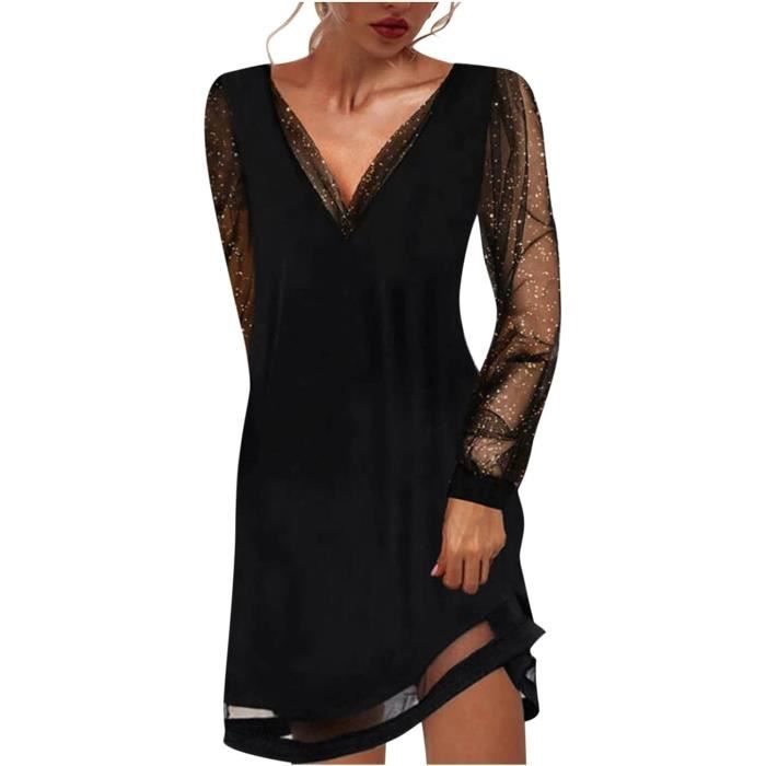Minetom Robe Femmes Été Imprimé Floral Tunique Col Rond Demi-Manches