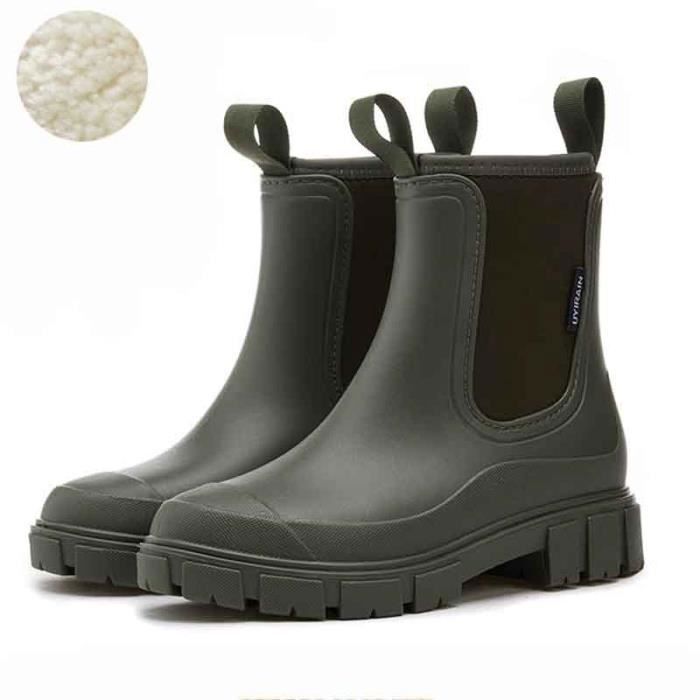 Bottes De Pluie Pour Femmes, Bottes De Pluie En Caoutchouc Antid Rapantes Pour Jardin Usines Industrie Mini Re