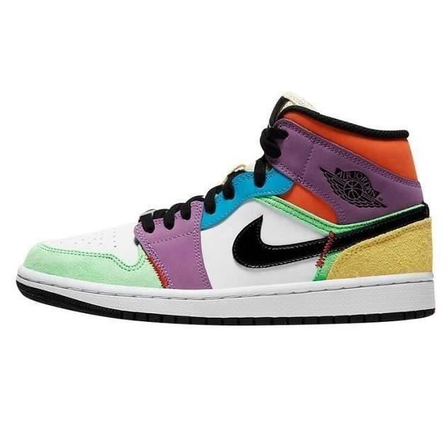 Air Jordans 1 Mid SE “Multicolor” Chaussures de Basket Air Jordans ...