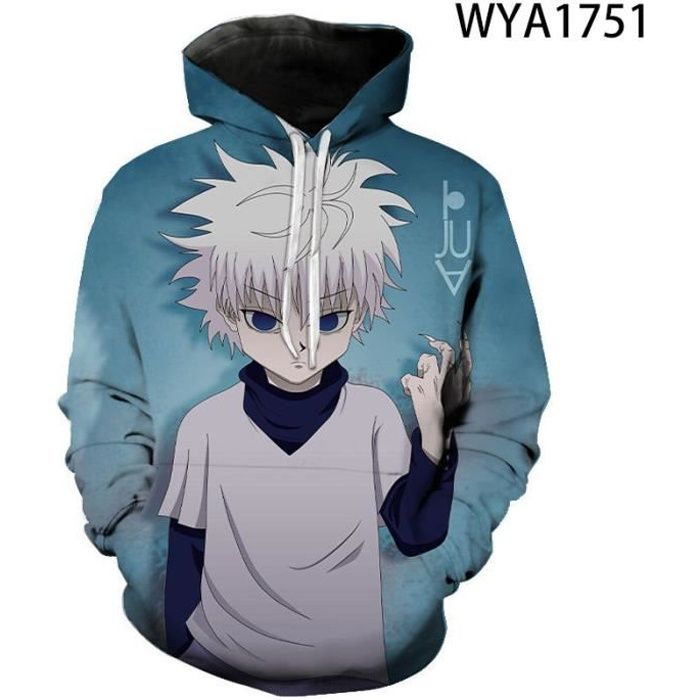 sweatshirt homme capuche,Hunter X Hunter 3D sweats à capuche imprimés sweats hommes femmes enfants bande dessinée dessin animé pull