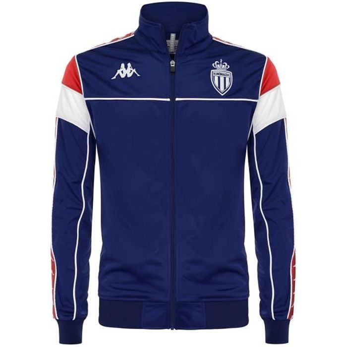 Kappa - Sweat zippé Merez AS Monaco Homme Rouge Rouge, rouge foncé