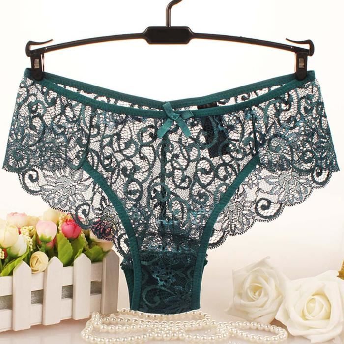 Lot De 6 Culottes Bikini Dentelle Femme - Respirantes Léger Multicolore S-4XL