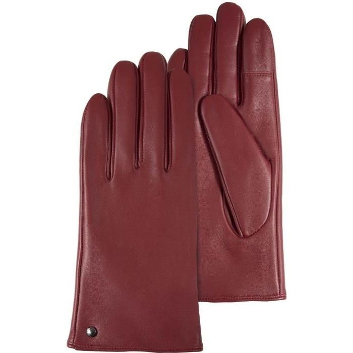 Mitaines cuir femme en agneau et doublure soie Mitaines cuir femme en agneau et doublure soie