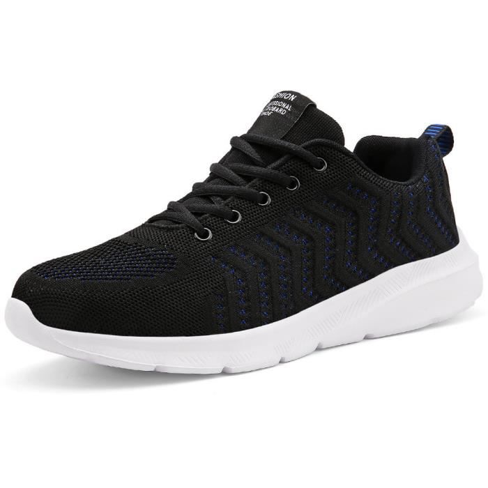 KIANII Chaussures plates pour hommes respirables en maille
