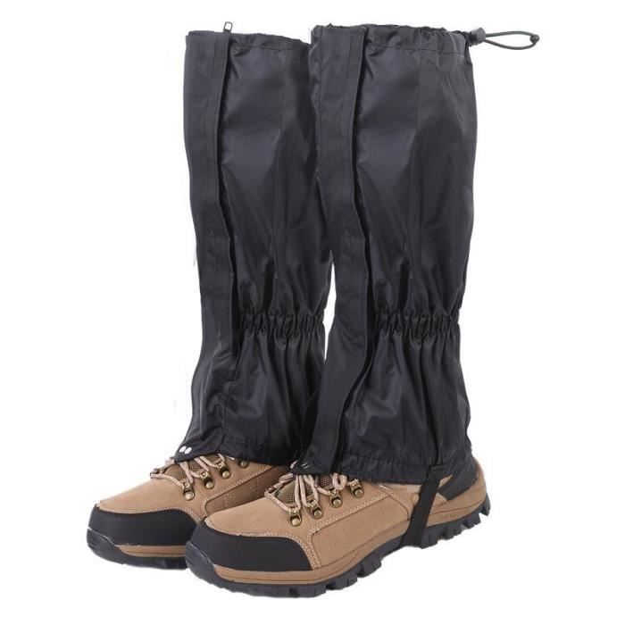 Guêtres Imperméables MFH Tactique - Armée, Bushcraft, Randonnée Hiver - Noir - Taille Unique