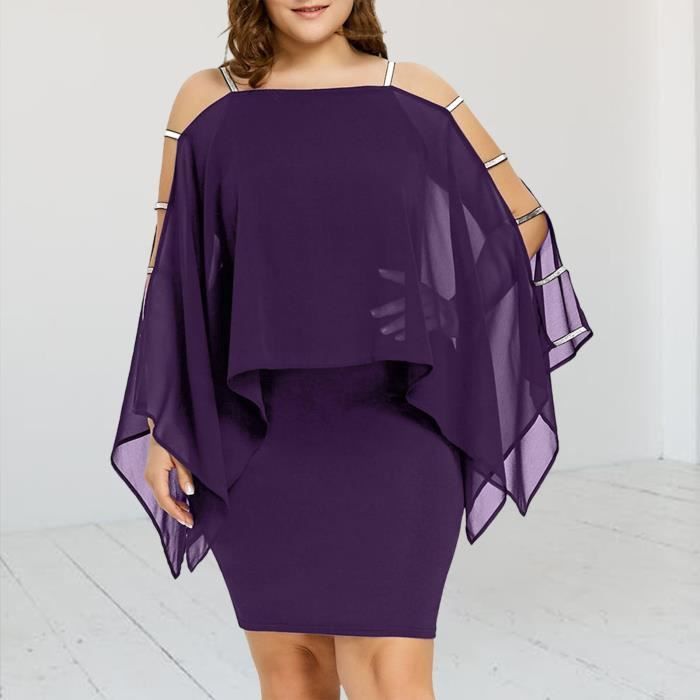 Robe de soirée déguisée ourlet arrière fendu attrayant Sexy élégante