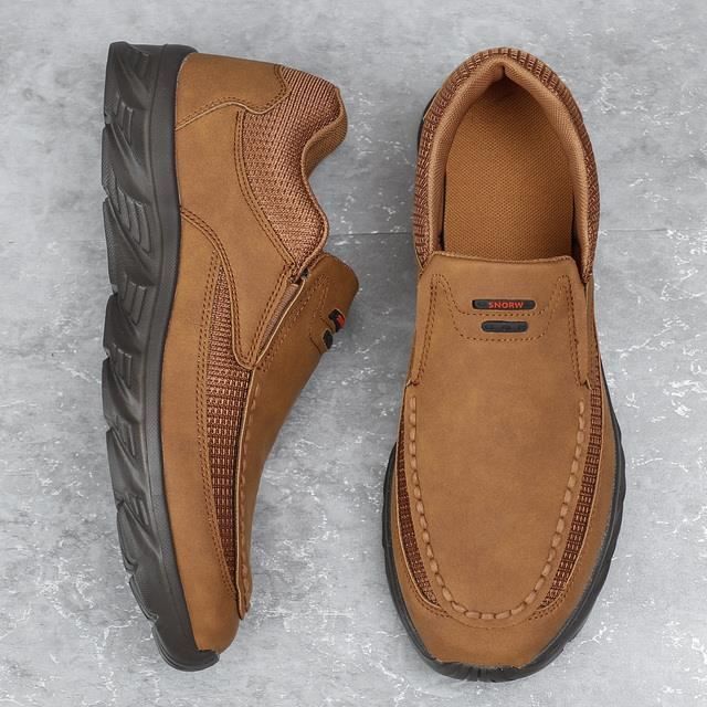 Mocassins Homme Cuir Décontractés - Sans Lacets - Confortables Et Respirants - Noir