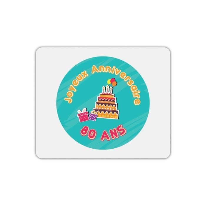 Tapis De Souris Joyeux Anniversaire 80 Ans Cdiscount Informatique Tapis De Souris Joyeux Anniversaire 80 Ans Cdiscount Informatique