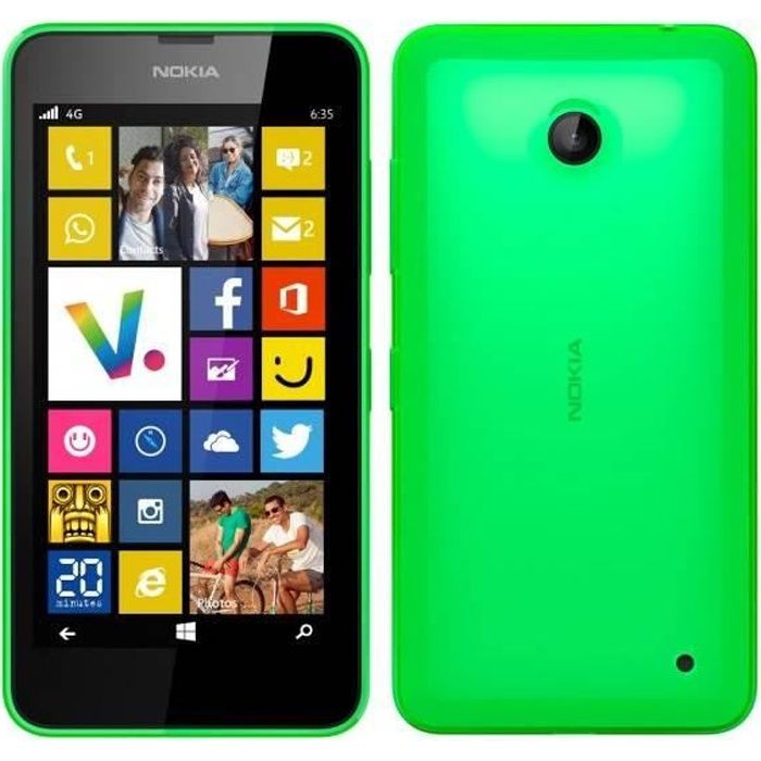 Smartphone Nokia Lumia 635 Vert - Windows Phone OS 8.1 - 4,5 pouces - 8 Go - Double SIM - Reconditionné Nokia sur Cdiscount Seconde Vie