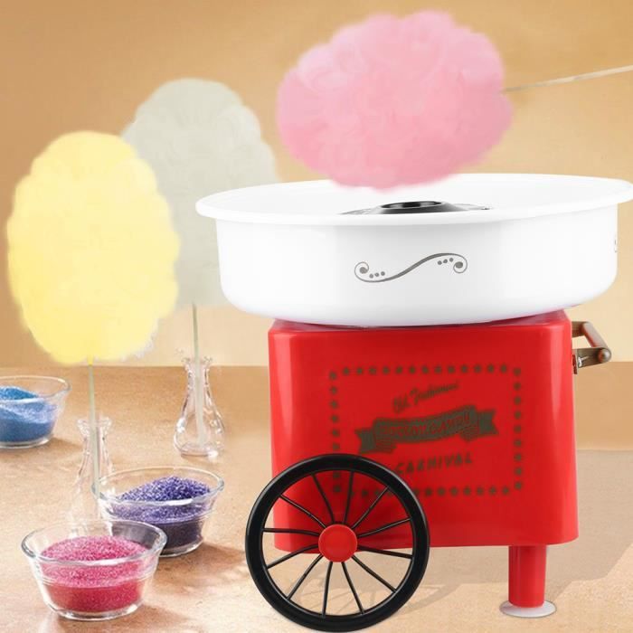 Machine à Barbe à Papa Maison - 500W - Design Rétro - Parfaite Pour Anniversaires Et Fêtes - Facile à Utiliser