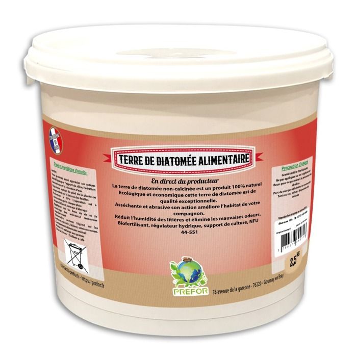 Meilleurs prix pour Terre De Diatomee Alimentaire - Poulailler Direct - Seau 2,5kg - Couleur Blanche