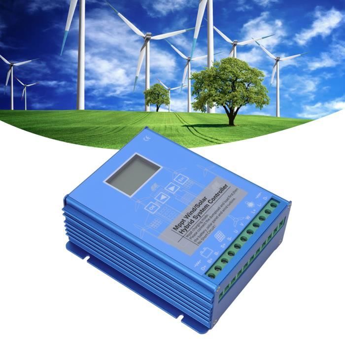 Contrôleur Charge Hybride Solaire & Éolien 2000W - MPPT/PWM, 12V/24V/48V, Pour Système Hors Réseau