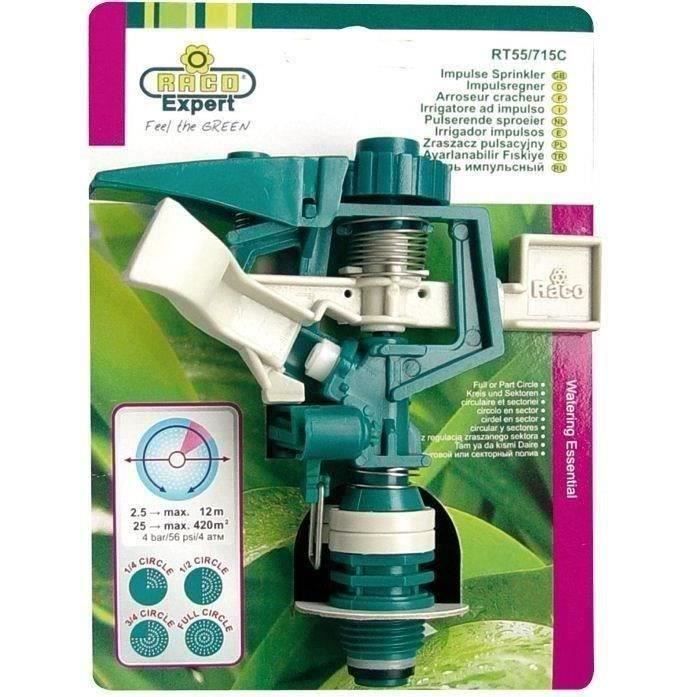 Asperseur - RACO EXPERT - ABS - Réglable de 30 à 360° - Vert et blanc