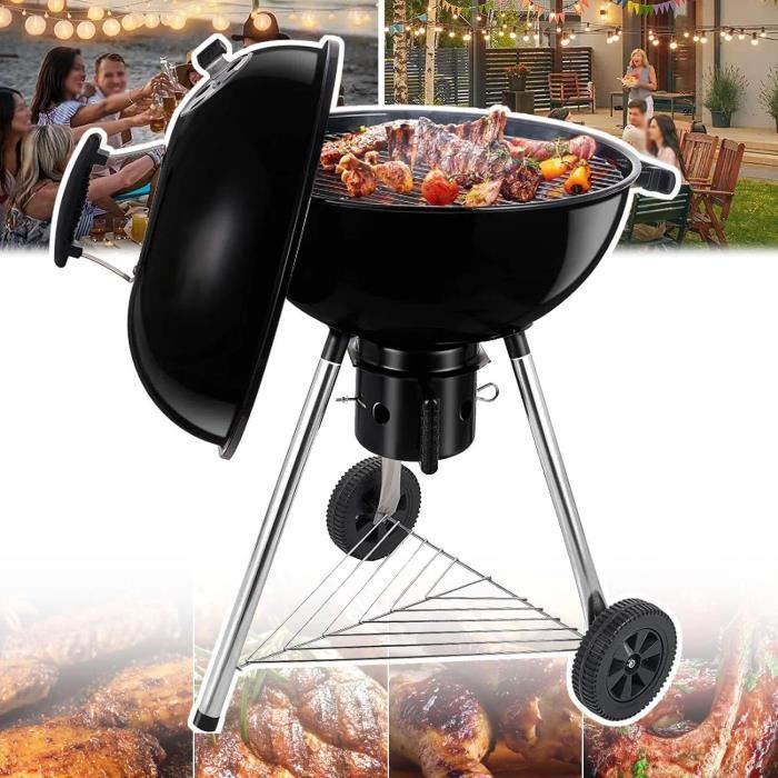 Onlyfire FPA5170 Fumoir Smoker à Bouilloire Pour Weber 57 Cm Barbecue Charbon Bouilloire Grills, Avec Réservoir, Acier Inoxydable