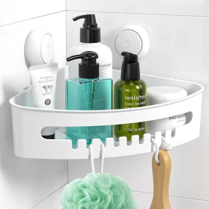 2Pcs Etagère Douche Sans Perçage Réutilisable Etagère Ventouse Simple D 2Pcs Etagère Douche Sans Perçage Réutilisable Etagère Ventouse Simple D
