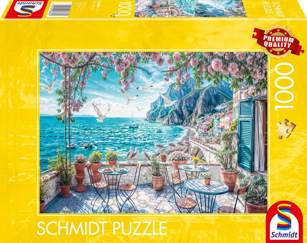 Puzzle - SCHMIDT SPIELE - Terrasse en bord de mer - 1000 pièces - Dès 12 ans