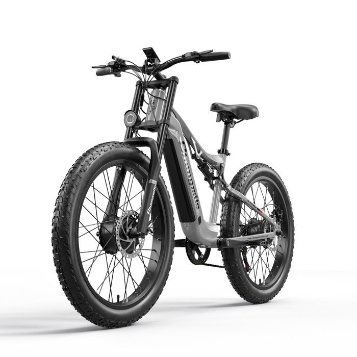 Vélo électrique Shengmilo, batterie amovible 48V 15Ah, moteur puissant 500W et gros pneu 26*3'', vélo de montagne Shimano 7 vitesses
