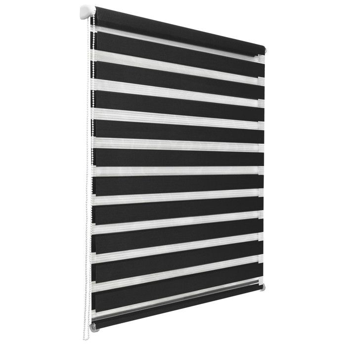 Store double SolDecor DL2 100x220cm noir - Klemmfix sans percer