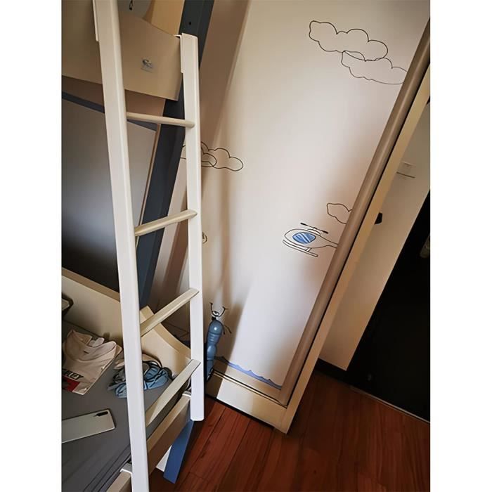 Échelle De Lit Superposé En Fer - Réglable Avec Crochets - Pour Espaces Étroits, Camping-car, Dortoirs