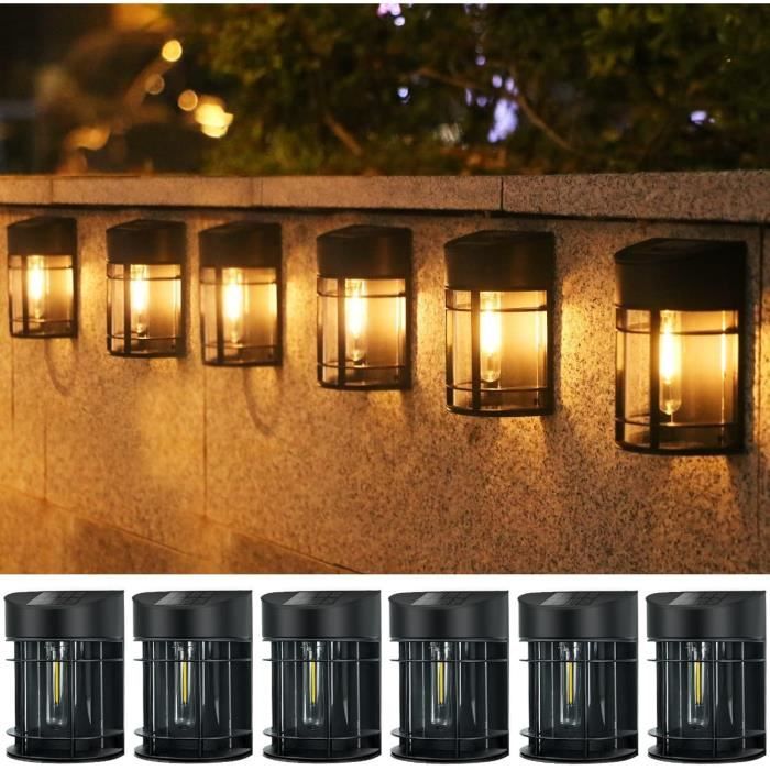 Lot De 6 Spots Solaires Extérieurs Avec Détecteur De Mouvement - Lampe LED 56 LEDs Puissante 3 Modes, Étanche Pour Jardin, Allée Et Terrasse