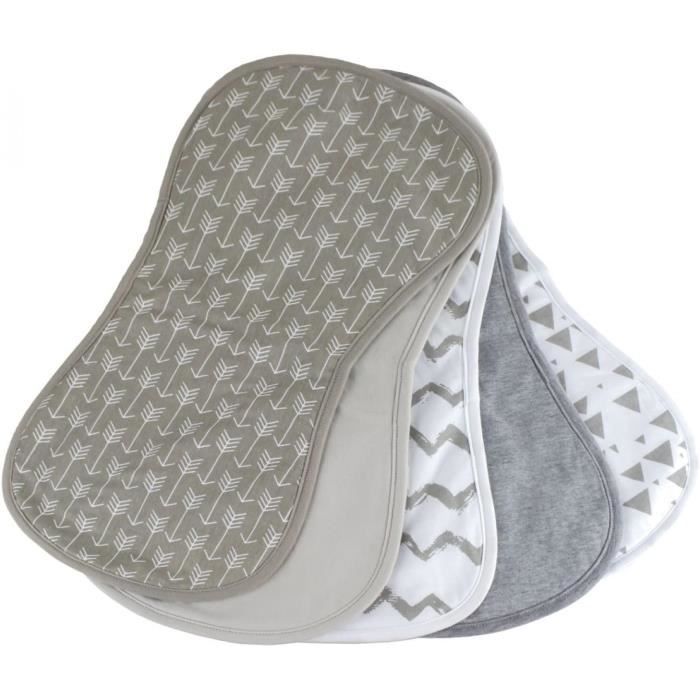 Bavoirs Récupérateurs MiaMia - Lot De 5 - Imperméables, Lavables - Poche Pratique - Velcro - Testé Oeko-Tex