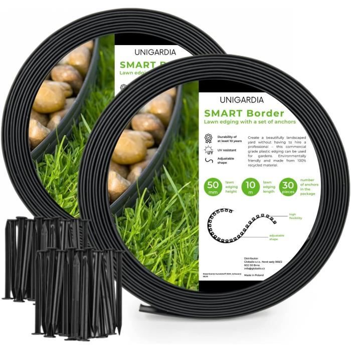 Lot De 20 Piquets D'Ancrage En Plastique 25 Cm - Pour Bordures De Pelouse, Tuyaux D'Arrosage - Anthracite - 3