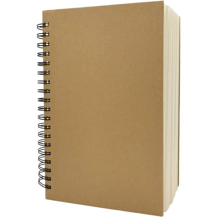 Lot De 3 Carnets De Croquis A4 - 60 Pages Papier 120 G/m² - Spirale Supérieure, Couverture Souple - Pour Dessin, Aquarelle, Journal