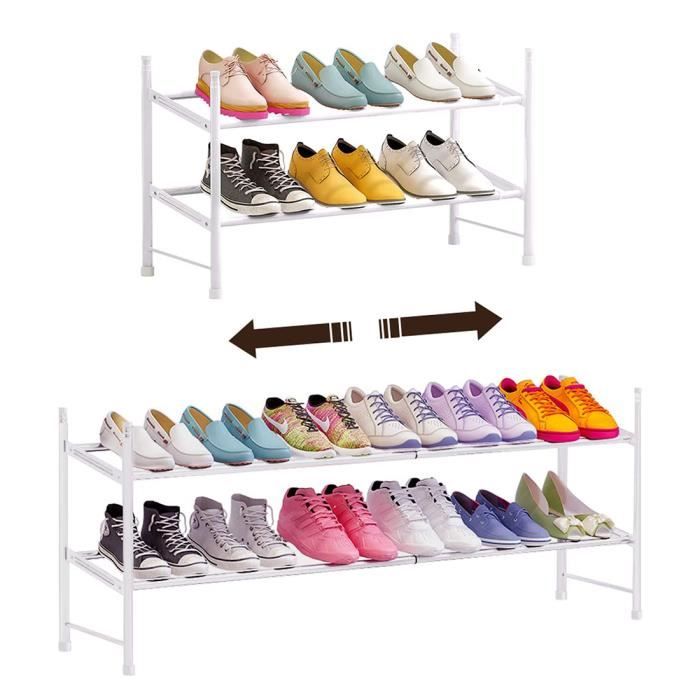 Lot de 2 étagères à chaussures