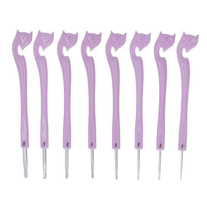 Kit Crochet Lumineux Rechargeable LED - 9 Tailles D'aiguilles Interchangeables (2.5 à 6.5 Mm) - Pour Tricot, Crochet, Travaux Minutieux - Poignée Lampe De Poche