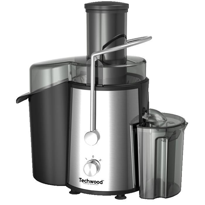 Centrifugeuse Techwood TCFI-1056 - 800 W INOX - Récipient pulpe (capacité 15 litre)- Récipient à jus amovible - Coloris Noir - Techwood