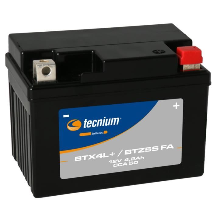 TECNIUM - Batterie moto sans entretien activé usine - BTX4L+/BTZ5S
