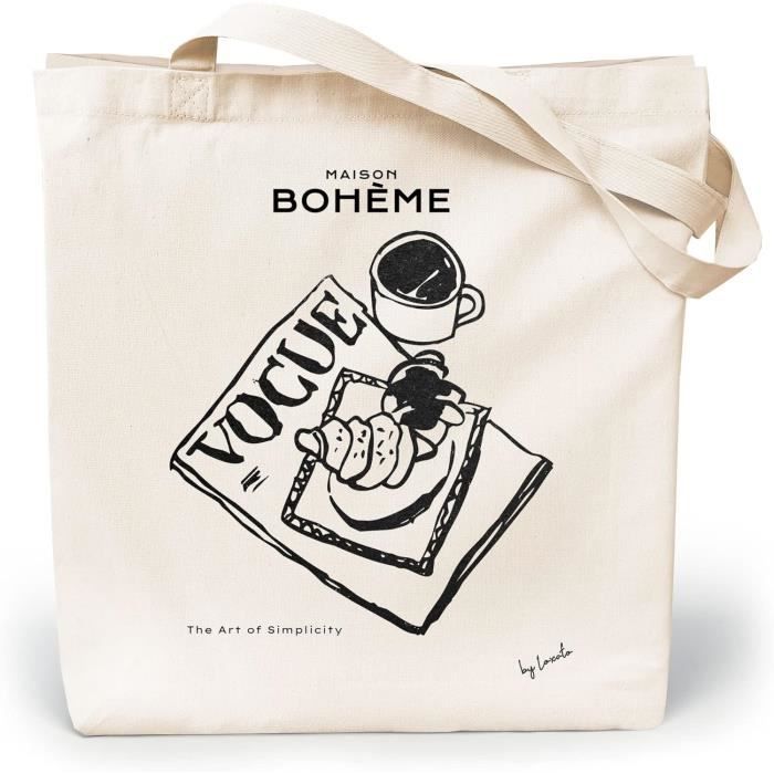Homewish Tote Bag Fleurie Pastorale - Sac Fourre-Tout Femme Campagne Chic Et Écologique