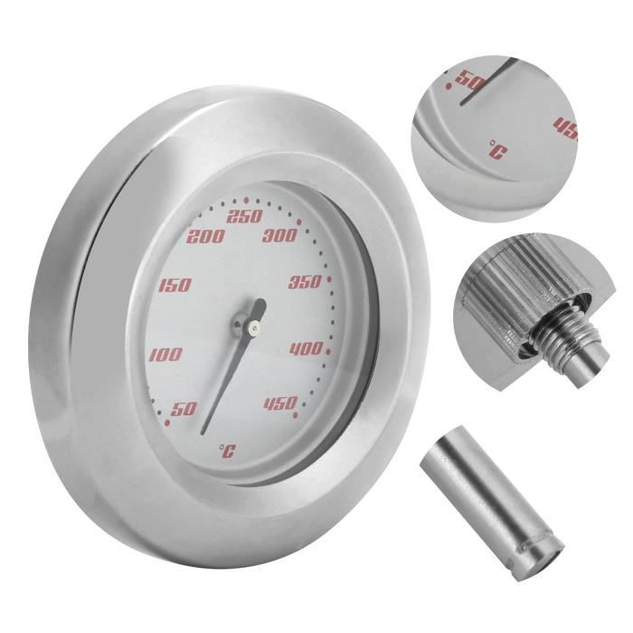 2 Thermomètres De Four Greluma – 50-300°C / 100-600°F – Cadran Large Acier Inox – Pour Four, Gril, Fumoir