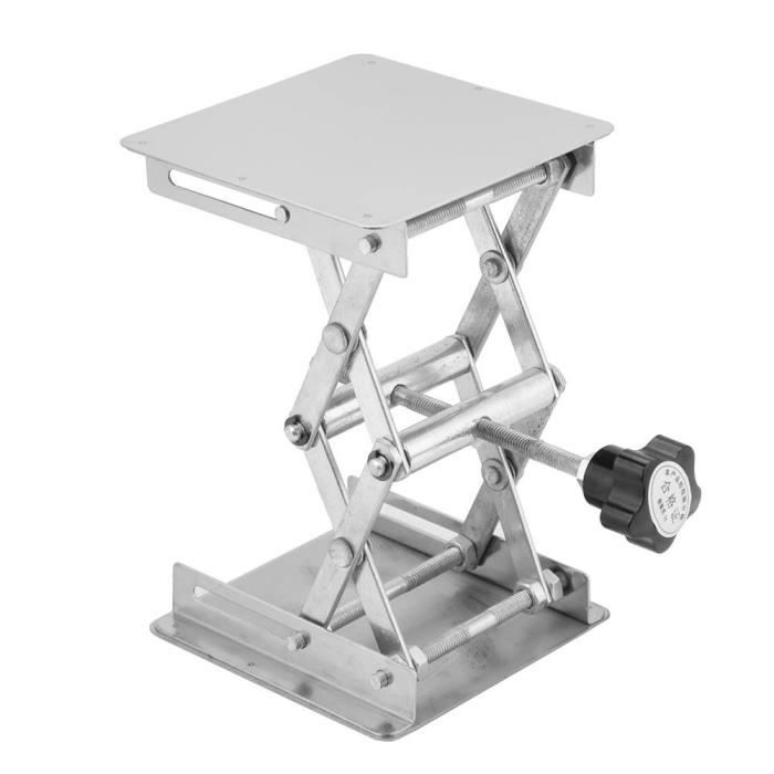 Table élévatrice de laboratoire en acier inoxydable support de levage de ciseaux de plate-forme de levage 100 * 100mm tout neuf