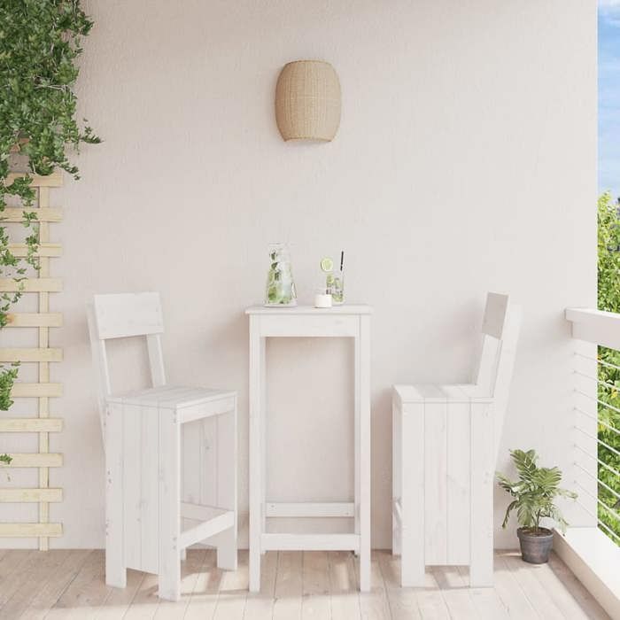 vidaXL Tabourets de bar Bois massif de pin